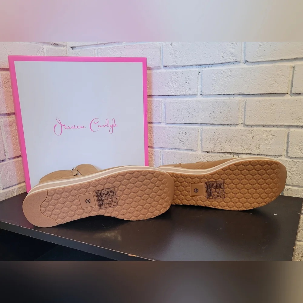 Nwt Jessica Carlyle "Freedom" Platform Wedge Ankle Boots, Size 11 - Picture 3 of 8